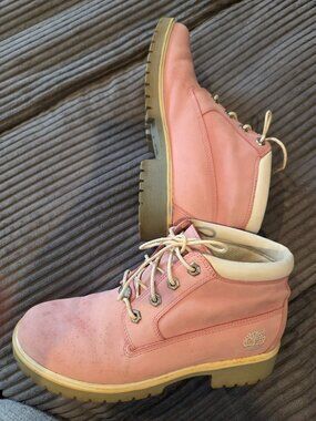 Timberland pink boots womens size 8.5